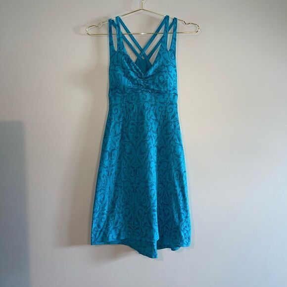 Dakini Turquoise Strappy Athleisure Dress | SZ XS - Picture 1 of 12
